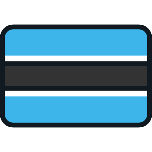 보츠와나 Flags Rounded rectangle icon