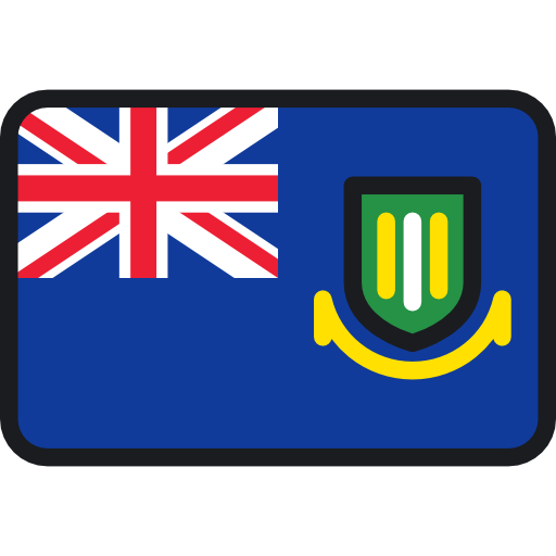 islas vírgenes británicas Flags Rounded rectangle icono
