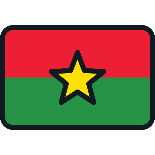 burkina faso Flags Rounded rectangle icoon