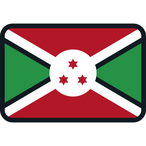 burundi Flags Rounded rectangle icono