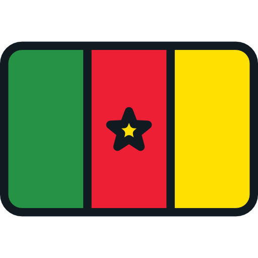 camerún Flags Rounded rectangle icono