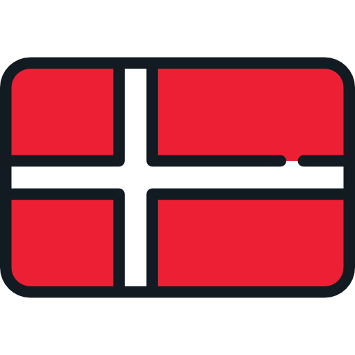 덴마크 Flags Rounded rectangle icon