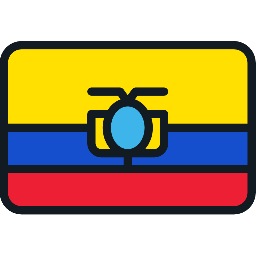 ecuador Flags Rounded rectangle icoon