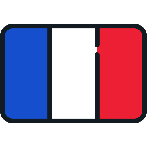 francja Flags Rounded rectangle ikona