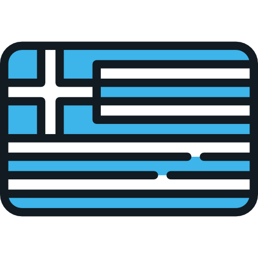 grecia Flags Rounded rectangle icono