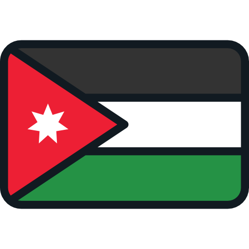 jordanië Flags Rounded rectangle icoon