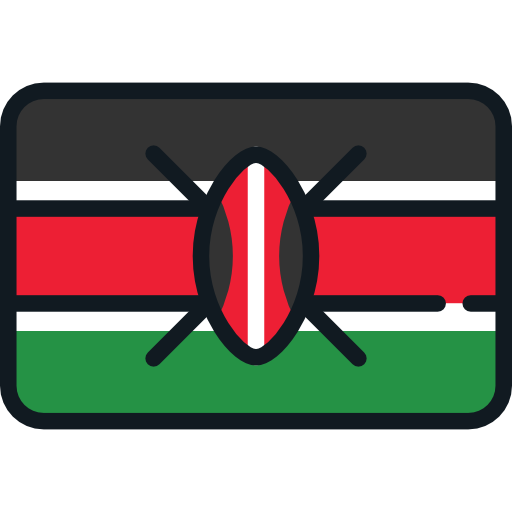 kenia Flags Rounded rectangle icoon