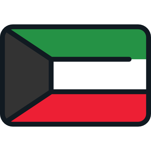 kuwait Flags Rounded rectangle icono