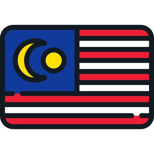 malasia Flags Rounded rectangle icona