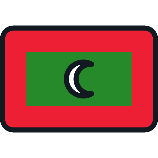 maldiven Flags Rounded rectangle icoon