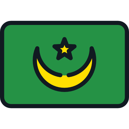mauritania Flags Rounded rectangle icono