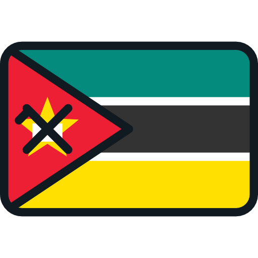 모잠비크 Flags Rounded rectangle icon