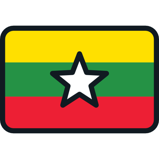 birmania Flags Rounded rectangle icona