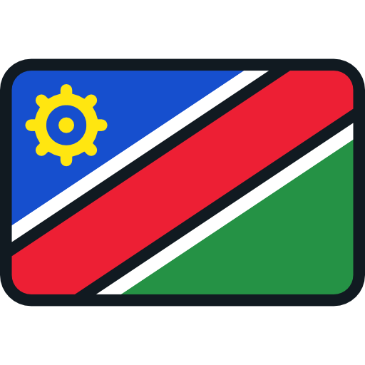 namibië Flags Rounded rectangle icoon