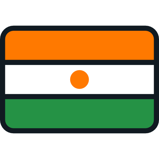 niger Flags Rounded rectangle ikona