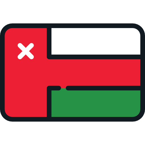 Оман Flags Rounded rectangle иконка
