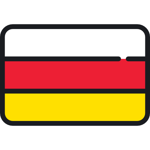 osetia Flags Rounded rectangle ikona