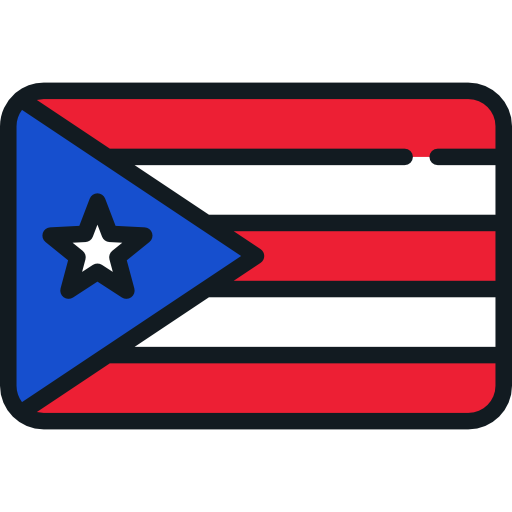 puerto rico Flags Rounded rectangle icono
