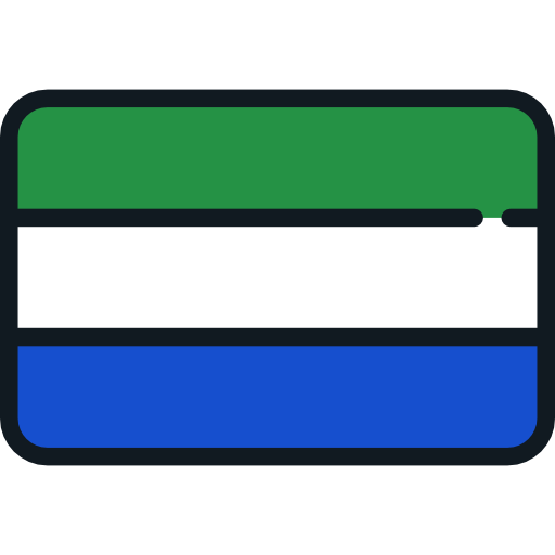 sierra leone Flags Rounded rectangle icoon