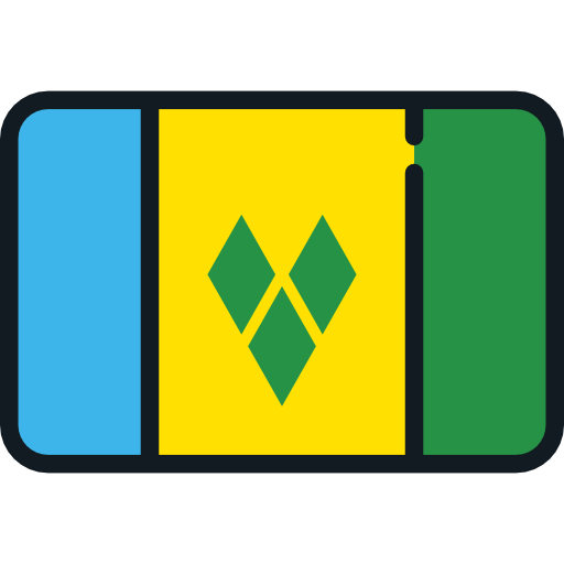 st vincent en de grenadines Flags Rounded rectangle icoon