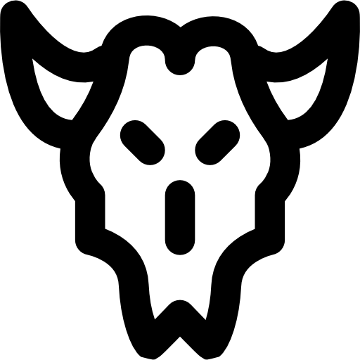 Skull Basic Black Outline icon