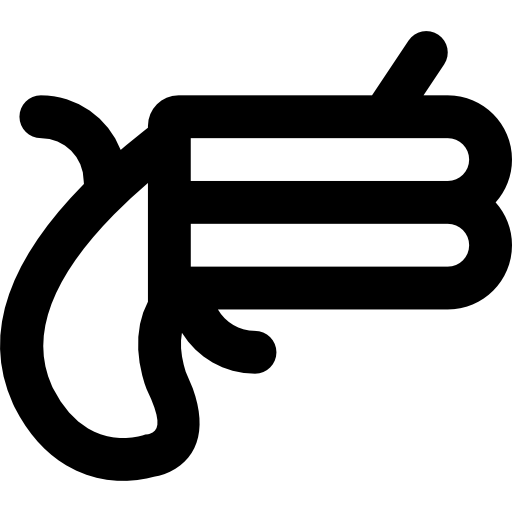 pistola Basic Black Outline icono