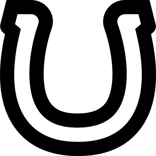 ferro di cavallo Basic Black Outline icona