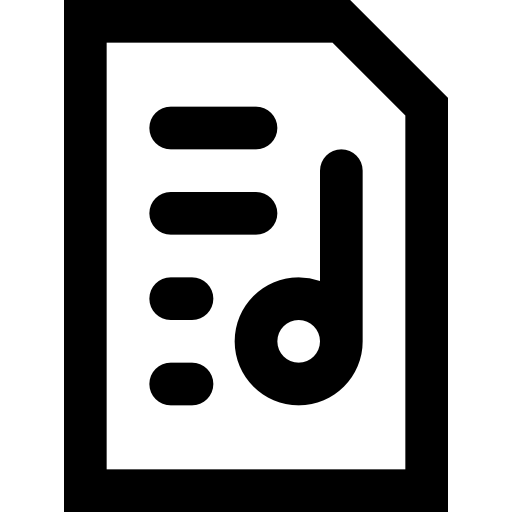 音楽ファイル Basic Black Outline icon
