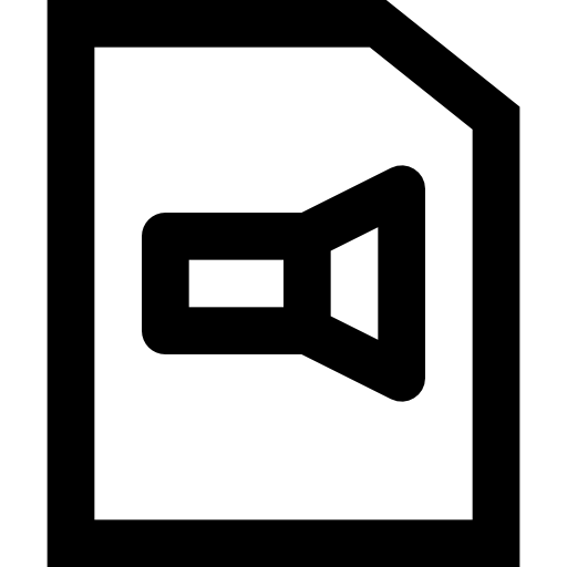 archivo de vídeo Basic Black Outline icono