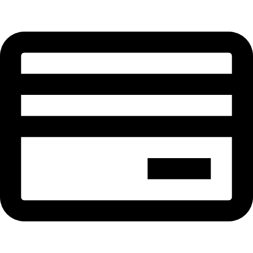 クレジットカード Basic Black Outline icon