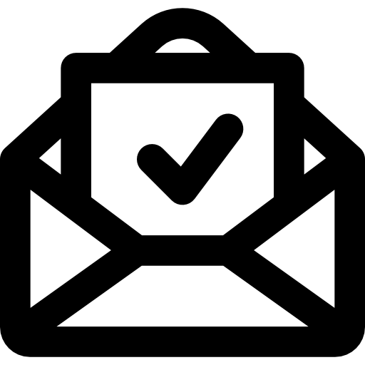 e-mail Basic Black Outline ikona