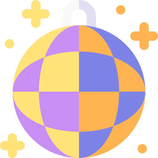 bola de disco Basic Rounded Flat icono
