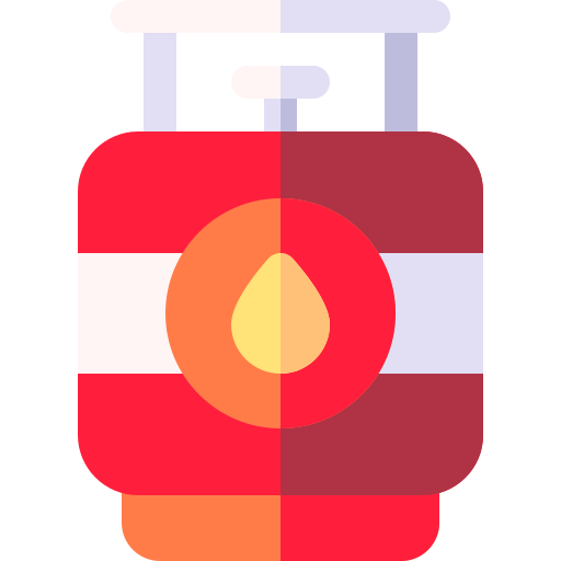 serbatoio di gas Basic Rounded Flat icona