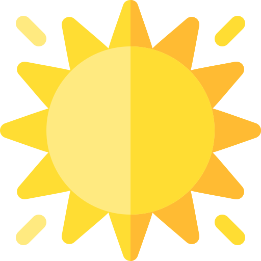 Sun Basic Rounded Flat icon