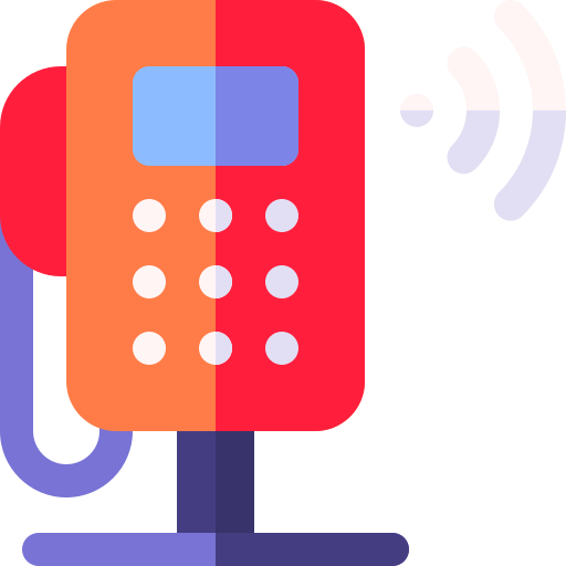 publiczny telefon Basic Rounded Flat ikona