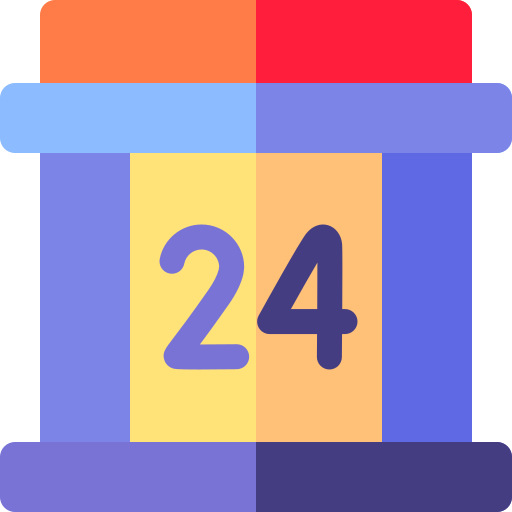 24時間 Basic Rounded Flat icon