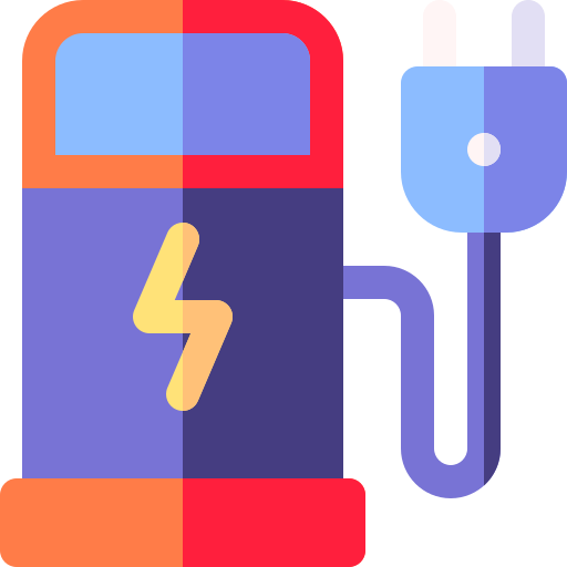 carga eléctrica Basic Rounded Flat icono