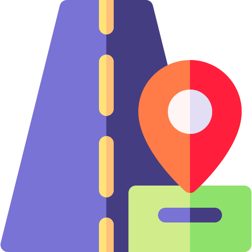 Location pin Basic Rounded Flat icon