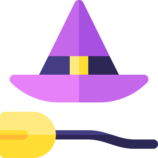 Шляпа ведьмы Basic Rounded Flat иконка