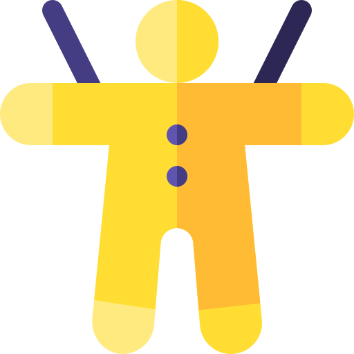 muñeco de vudú Basic Rounded Flat icono