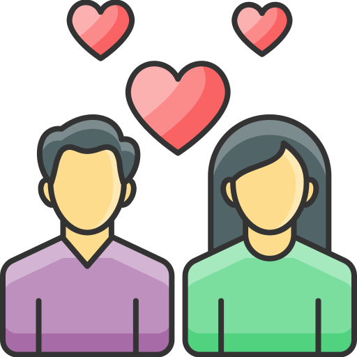 pareja Generic Outline Color icono