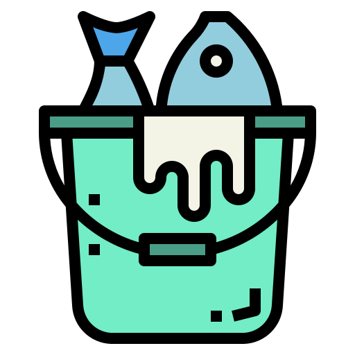 Bucket Smalllikeart Lineal Color icon