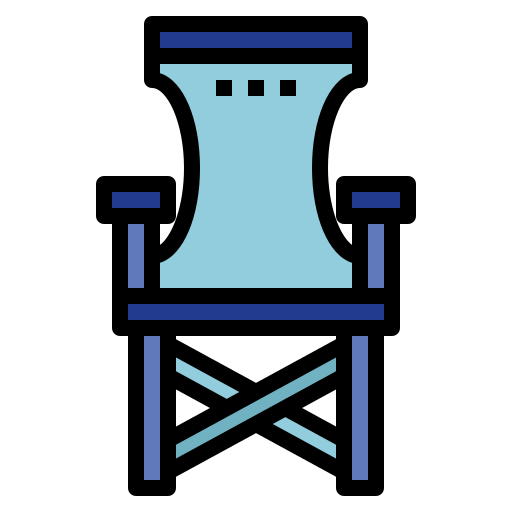 silla de camping Smalllikeart Lineal Color icono