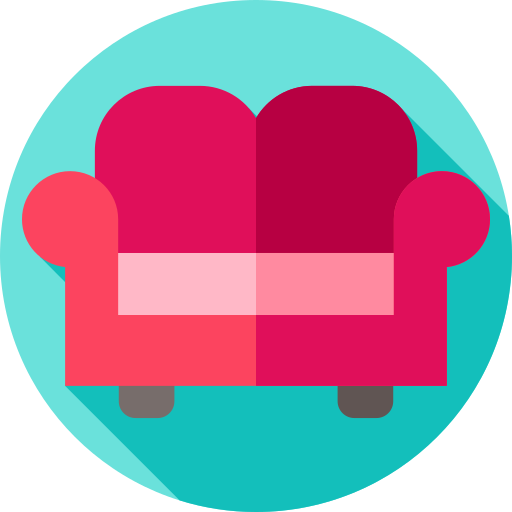 sofa Flat Circular Flat icon
