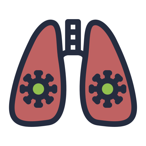 pulmones infectados Octopocto Lineal Color icono