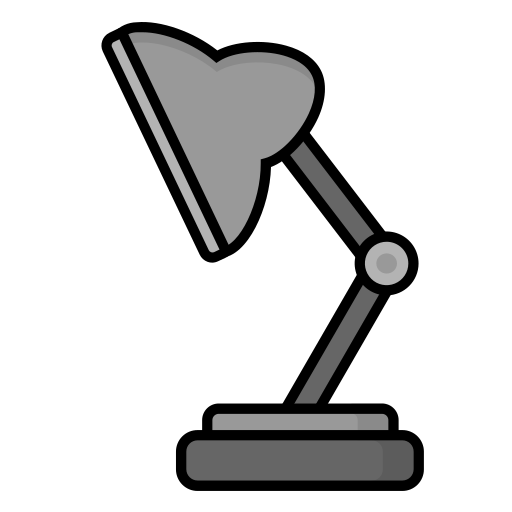 램프 데스크 Generic Outline Color icon