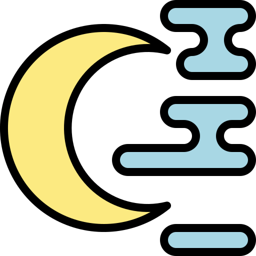 Night Generic Outline Color icon