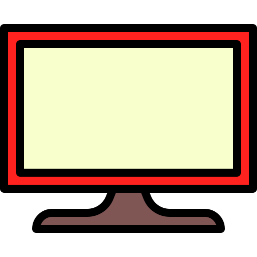Televisor Generic Outline Color icon