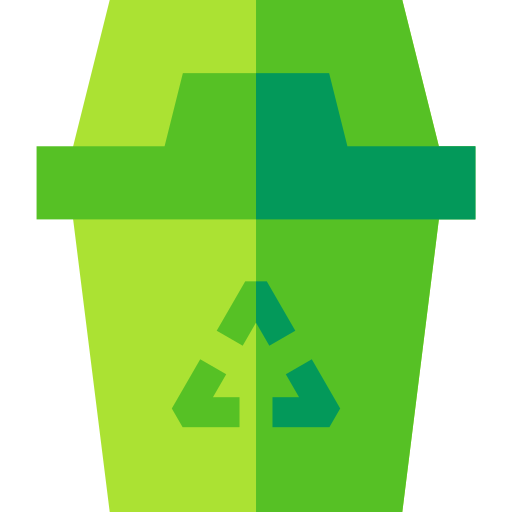lixeira de reciclagem Basic Straight Flat Ícone