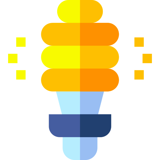 lâmpada de led Basic Straight Flat Ícone